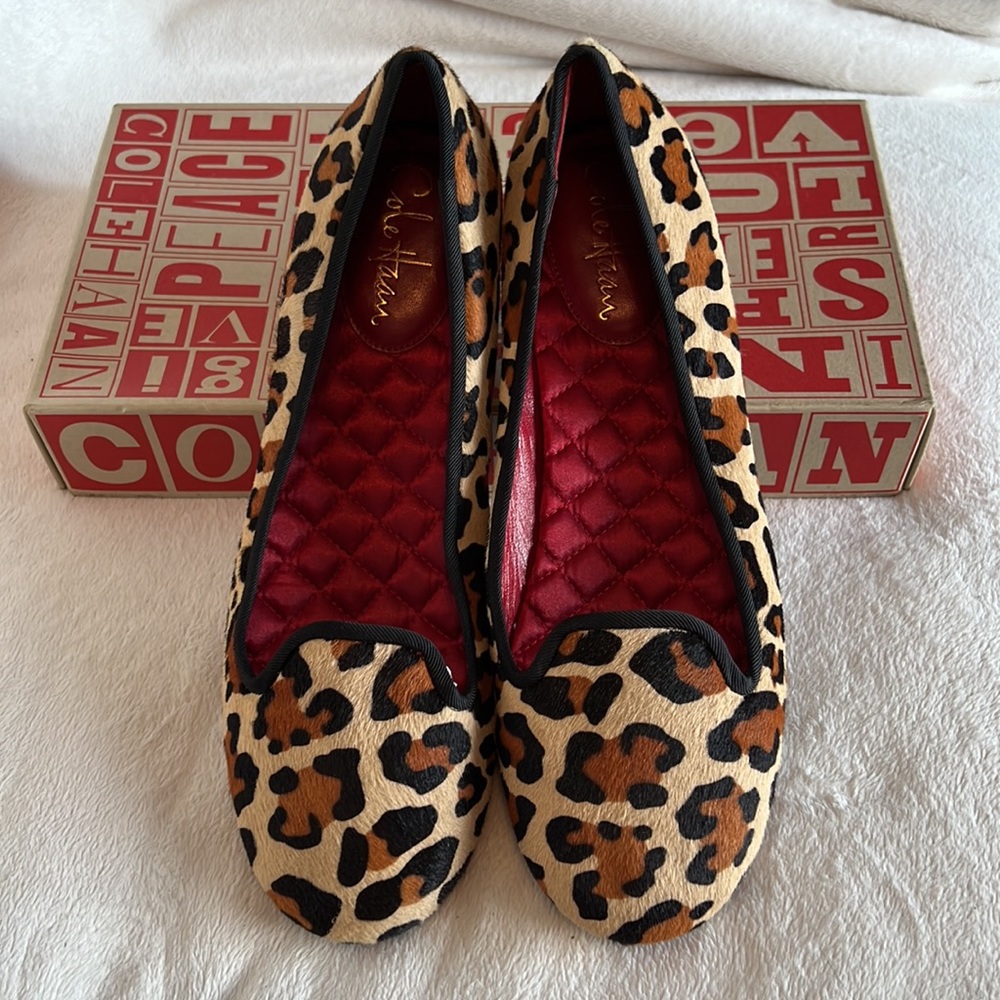 Cole Haan Nike Air Textured Leopard Flats Size 9 B